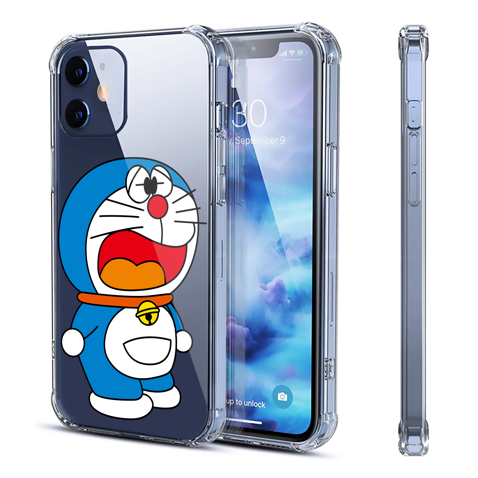 （画像用） ドラえもん Doraemon 【iPhone 12シリーズ対応】透明スマホケース（クリアソフトケース）